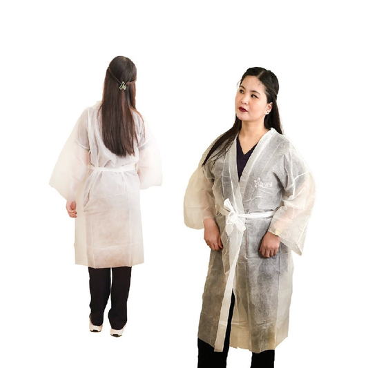 disposable sleeved robe