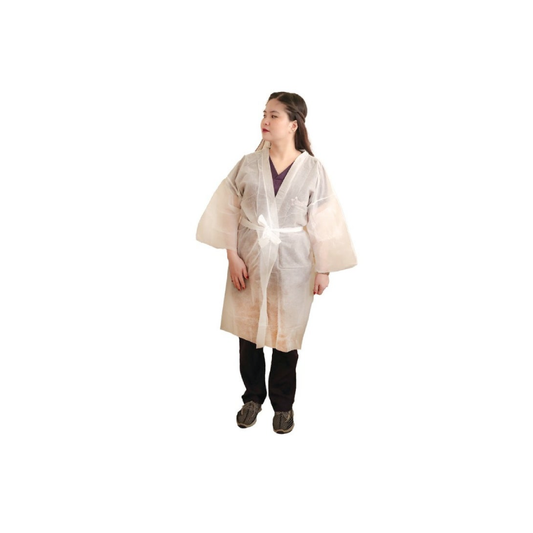 disposable sleeved robe