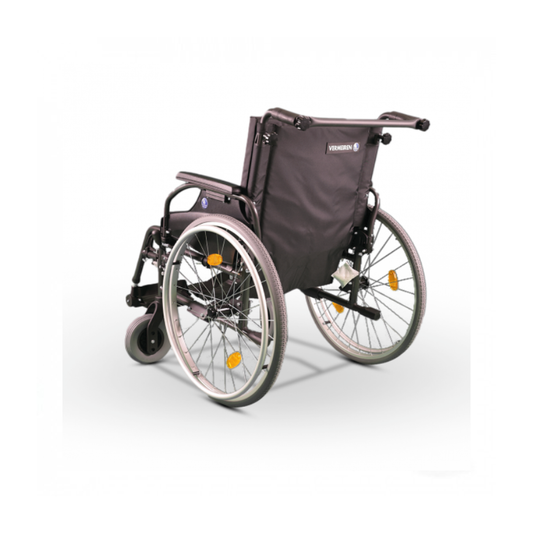 52cm padded aluminum chair (with back handle for pushing)