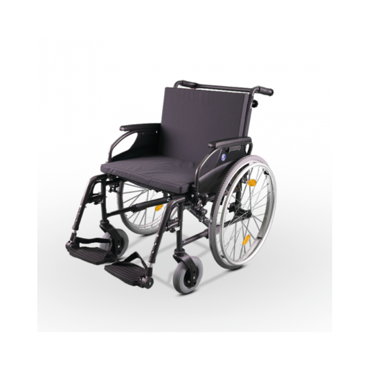 52cm padded aluminum chair (with back handle for pushing)