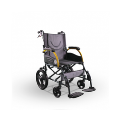 Aluminum wheelchair with a 45 cm folding back