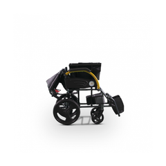 Aluminum wheelchair with a 45 cm folding back