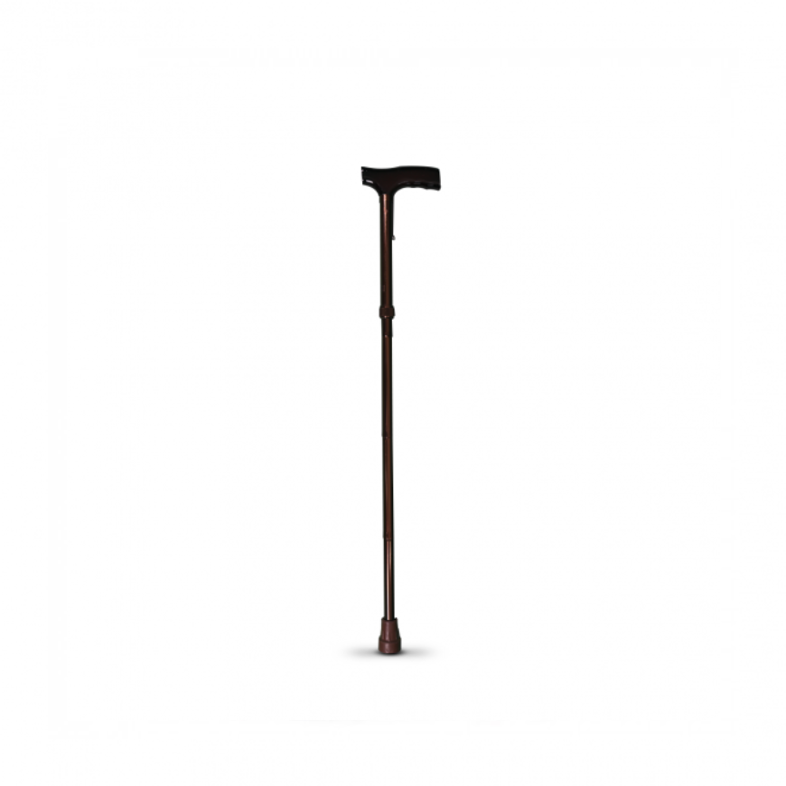 Single folding steel crutch