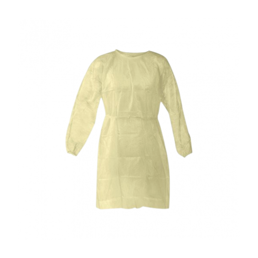 Surgical gown (pack of 10 pieces) - yellow color